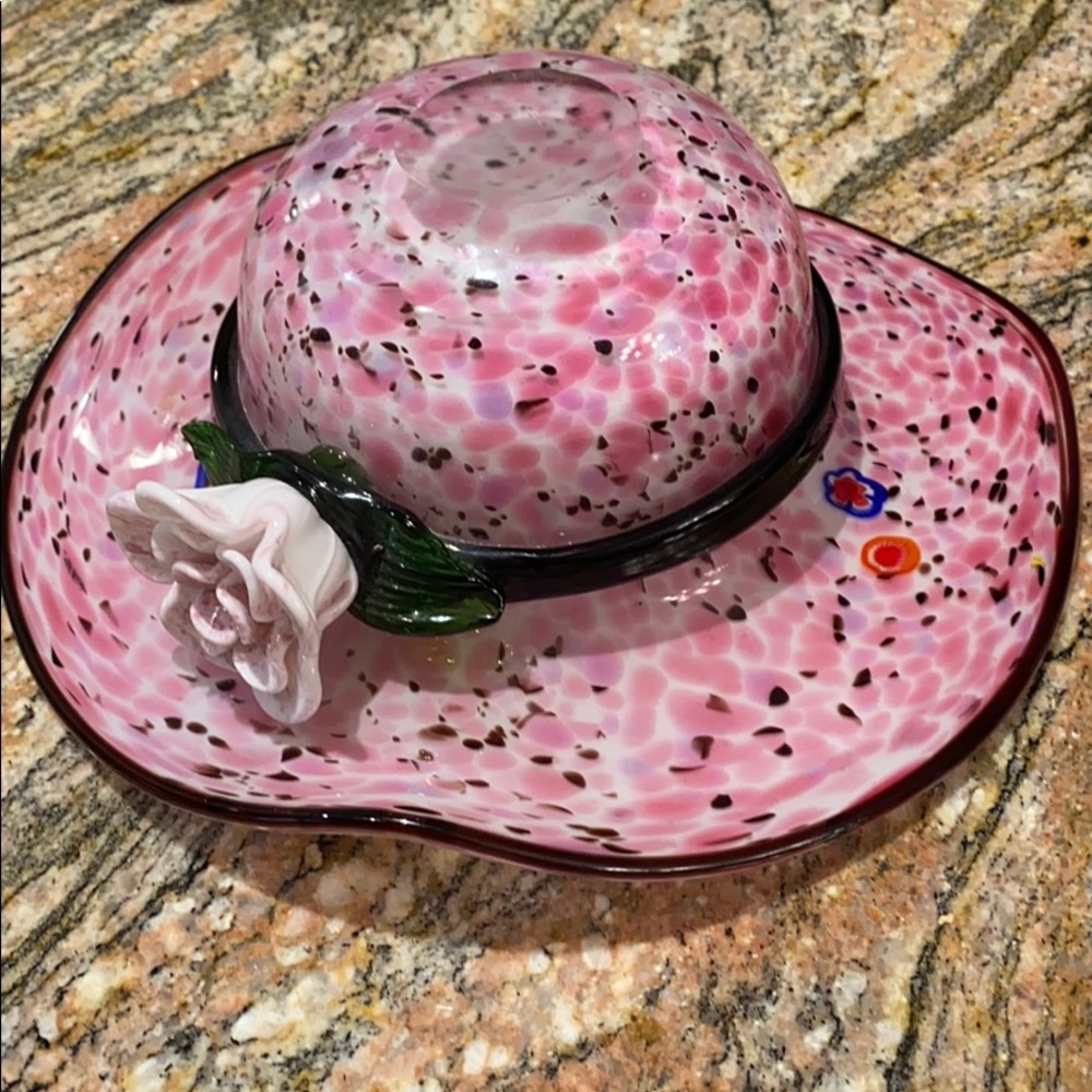 Murano Glass Millefiori Hat Dresser Art